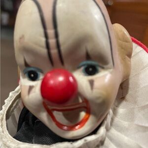Vintage Clown Doll with Red Nose